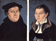 CRANACH, Lucas the Elder Diptych with the Portraits of Luther and his Wife df oil painting picture wholesale